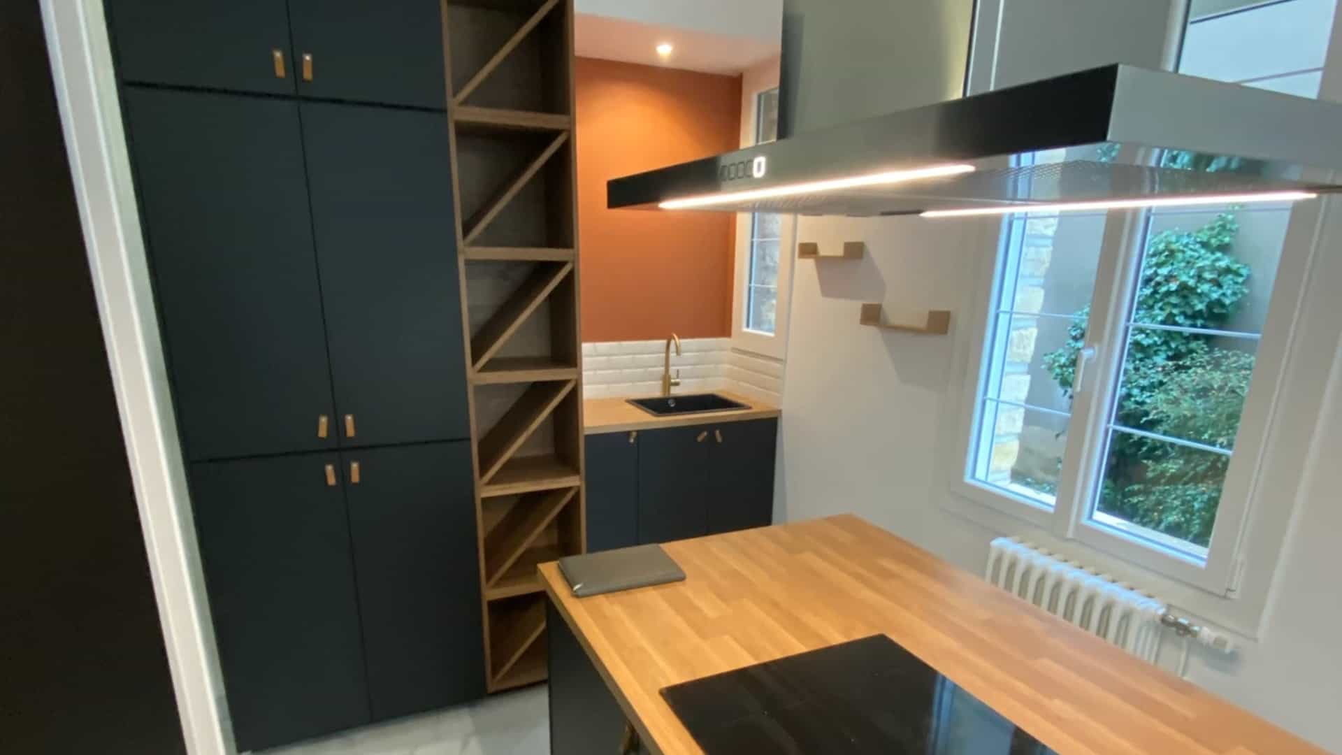 rénovation d'une cuisine, moderne et lumineuse